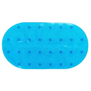 SHAHINTEX Коврик противоскользящий в ванную 68*38 см. «ДОЖДЬ» 00-00002597 синий