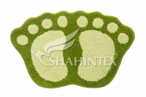 SHAHINTEX Коврик Лапки microfiber совмещенные 50*80 9918 САЛАТНЫЙ 58