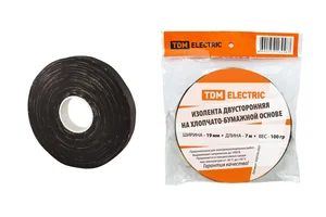 TDM Изолента ХБ  19 мм черная 7 м SQ0526-0501