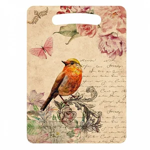 WEBBER Доска разделочная 21х29 см деревянная Ф-7 с рисунком Птичка