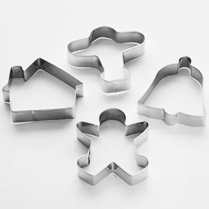 WEBBER Набор форм для печенья 4штуки Самолет 7см, Колокольчик 7см, Мальчик 7см, Дом 6см ВЕ-4333/4