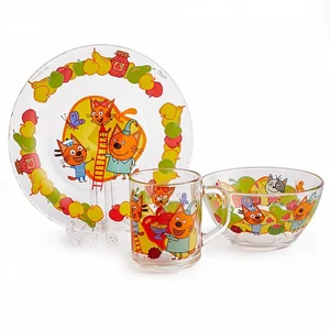 DELTA Набор посуды д/завтрака 3 пр. Три кота. Фрукты КРС-970