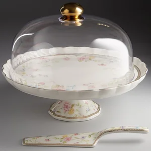 BEATRIX Тортница на ножке Ø30 см с крышкой и лопаткой Венеция МХ009X 