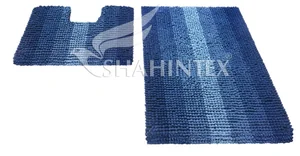 SHAHINTEX Набор ковриков MULTIMAKARON 60*90+60*50 5490 СИНИЙ