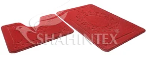 SHAHINTEX Набор ковриков ЭКО 60*90+60*50 7312 БОРДОВЫЙ 45