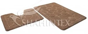 SHAHINTEX Набор ковриков ЭКО 60*90+60*50 7316 КОФЕ С МОЛОКОМ 55