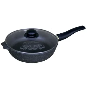 МЕЧТА Сковорода Ø22см Гранит с несъемной ручкой и стеклянной крышкой С22701