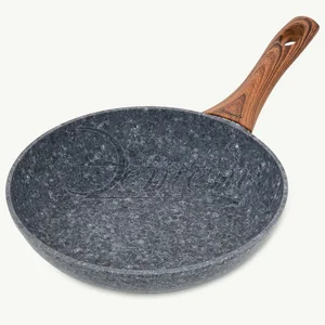 ЭСТЕТ Сковорода 22 см Морион ЭТ-70413 гранит серый