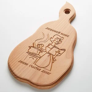 DELTA  Доска разделочная ГРУША №2 310х180х13мм ОДД-185340 деревянная с рисунком