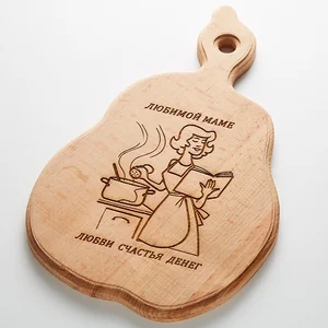 DELTA  Доска разделочная ГРУША №3 330х200х13мм ОДД-185350 деревянная с рисунком