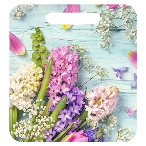 WEBBER Доска разделочная Гиацинты Л-10 малая 19,5х21см деревянная с рисунком 
