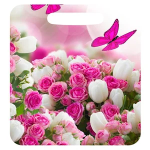 WEBBER Доска разделочная Розы Л-9 малая 19,5х21см деревянная с рисунком 