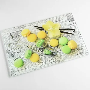 ALPARAISA Доска разделочная 20х30см стеклянная Ванильный макаронс RD0064/1-ST 