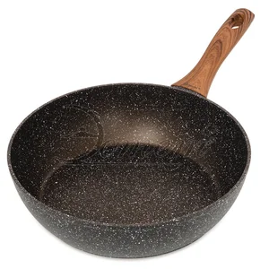 ЭСТЕТ Сотейник мрамор 28 см Бронзит  ЭТ-70412