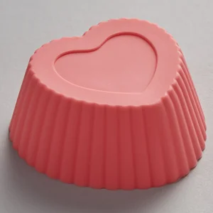 ALPENKOK Набор из 6 формочек для кексов Ø7х5см силиконовых AK-6055S/6 Сердечки розовый