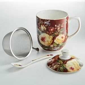 BEATRIX Кружка 340 мл заварочная с ложкой, фильтром и крышкой МЛ090A