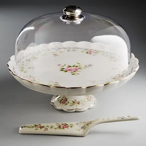 BEATRIX Тортница на ножке Ø29см с крышкой и лопаткой Розмари МН065X