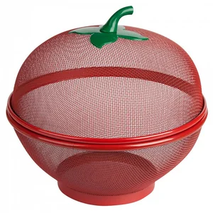 WEBBER Фруктовница с крышкой 26 см ВЕ-0203 красная