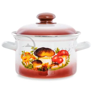 ЭСТЕТ Кастрюля 2,0 л Грибы ЭТ-712011 цилиндрическая