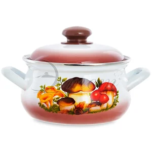 ЭСТЕТ Кастрюля 2,0 л Грибы ЭТ-712021 грушевидная