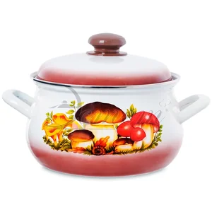 ЭСТЕТ Кастрюля 3,0 л Грибы ЭТ-712022 грушевидная