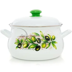 ЭСТЕТ Кастрюля 4,5 л Оливы Тосканы ЭТ-72103 грушевидная