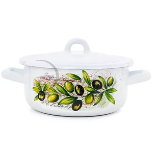 ЭСТЕТ Кастрюля 1,45 л Оливы Тосканы ЭТ-72117 цилиндрическая