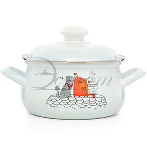 ЭСТЕТ Кастрюля 2,0 л Влюбленные коты ЭТ-72815 грушевидная