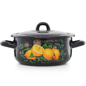 ЭСТЕТ Кастрюля 1,45 л Цитрус ЭТ-72901 цилиндрический