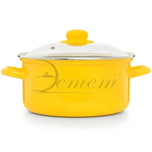 ЭСТЕТ Кастрюля 4,5 л ЭТ-72982 цилиндрическая ярко-желтая