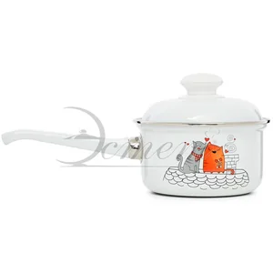 ЭСТЕТ Ковш 1,0 л Влюбленные коты с крышкой ЭТ-72818