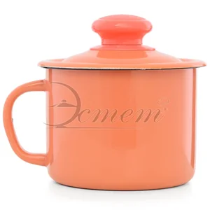 ЭСТЕТ Кружка 1,0 л абрикосовая с крышкой ЭТ-72706