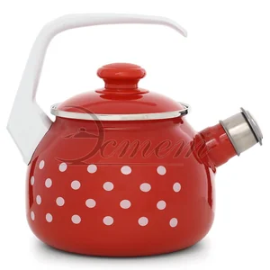 ЭСТЕТ Чайник 2,5 л Горошинки на красном ЭТ-72415 