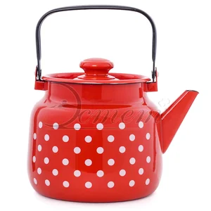ЭСТЕТ Чайник 3,5 л Горошинки на красном ЭТ-72416