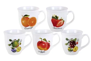 КОРАЛЛ Кружка 400 мл.Фрукты-ягоды GJ584 микс