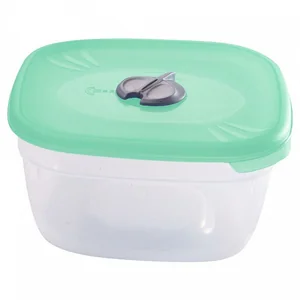 DELTA Емкость для СВЧ квадратная с паровыпускным клапаном 0,4 л NP2211МТ-100 мята