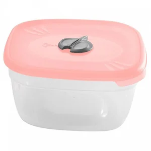 DELTA Емкость для СВЧ квадратная с паровыпускным клапаном 0,8 л NP2212ПД-60 пудра