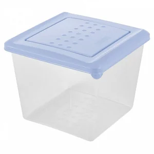 DELTA Ёмкость для хранения продуктов квадратная 1 л PATTERN РТ1097ТГ-20 туманно-голубая