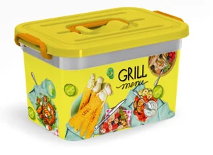 ПОЛИМЕРБЫТ Контейнер для шашлыка 10 л. GRILL MENU 4381096 микс