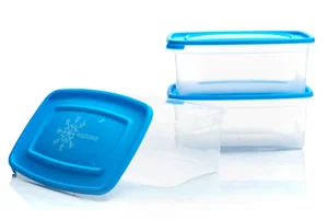 ПОЛИМЕРБЫТ Комплект контейнеров 3штуки 1,0л для замораживания продуктов МОРОЗКО прямоугольных 57036 микс