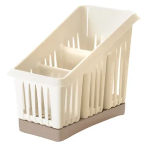 DELTA Сушилка для столовых приборов 3х-секционная с поддоном Bono GR1564СЛ сливочный крем/капучино