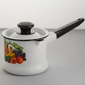 КМК Ковш с крышкой 1 л 90204-072/4 Эквадор белый