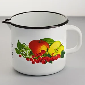 КМК Кружка с носиком без крышки 1 л 40104-072/4 Вкус лета белая