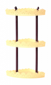 АР ПЛАСТ Полка для ванной Ажурная 160291 бежево-коричневый