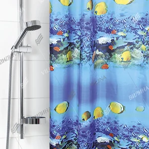 VILINA Занавес для ванной комнаты 180 x 180 см 6666 Рифы 1557-1