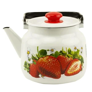 ЛЫСЬВА Чайник 3,5 л Сочная клубника С-2713П2/4 белый 