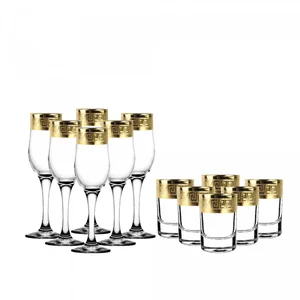 ГУСЬ ХРУСТАЛЬНЫЙ Универсальный набор 12пр.Версаче Голд TAV91-160/837