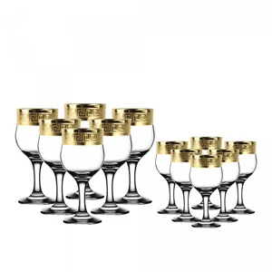 ГУСЬ ХРУСТАЛЬНЫЙ Универсальный набор 12пр.Версаче Голд TAV91-163/164/S