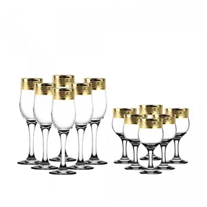 ГУСЬ ХРУСТАЛЬНЫЙ Универсальный набор 12пр.Версаче Голд TAV91-160/164