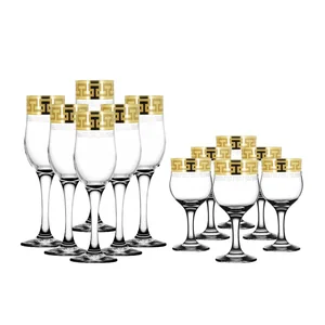 ГУСЬ ХРУСТАЛЬНЫЙ Универсальный набор 12пр.Греческий узор EAV03-160/164/S